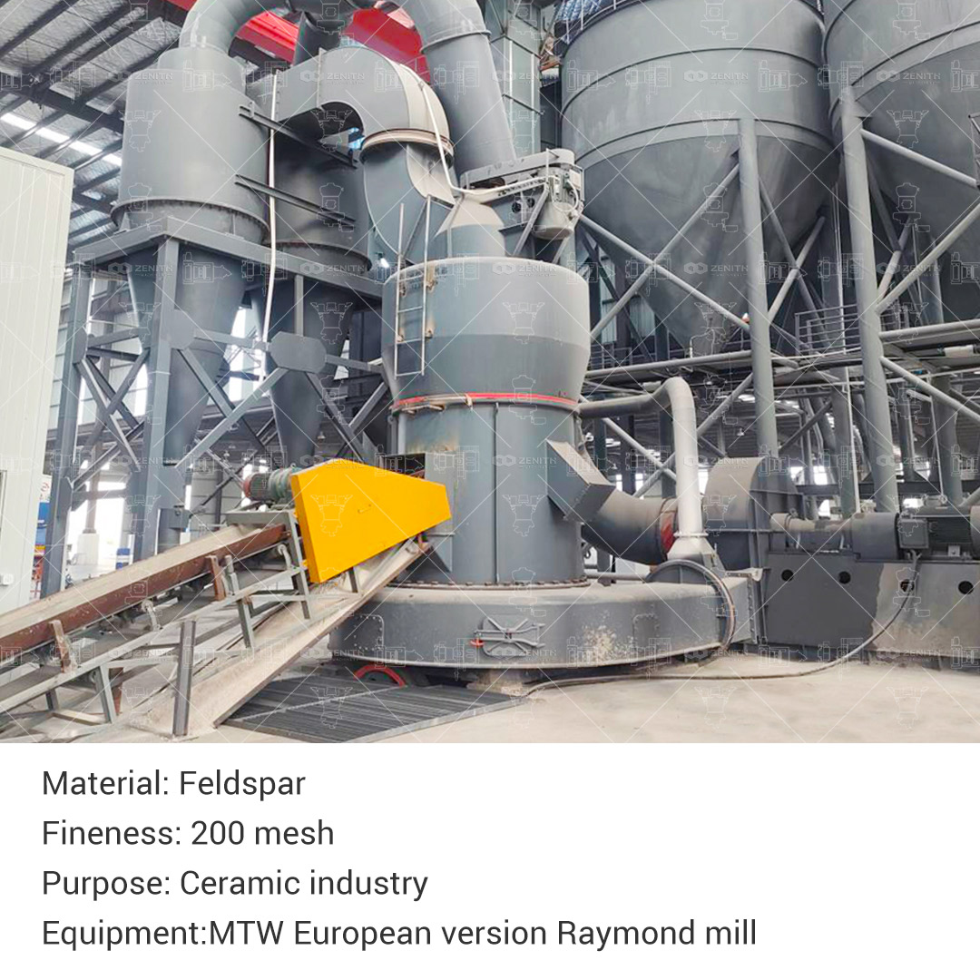 Diabase ore being fed into grinding machinery at Zenith facility